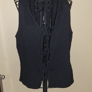 Express Black Tie-Front Tank Top Sleeveless NWT New $48 Sell $15 Sx MD